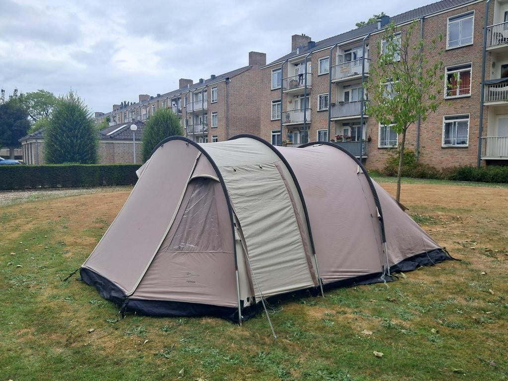 Bardani Fidenza 4-persoons katoenen tunneltent, Caravans en Kamperen, Ophalen, Gebruikt, Tot en met 4