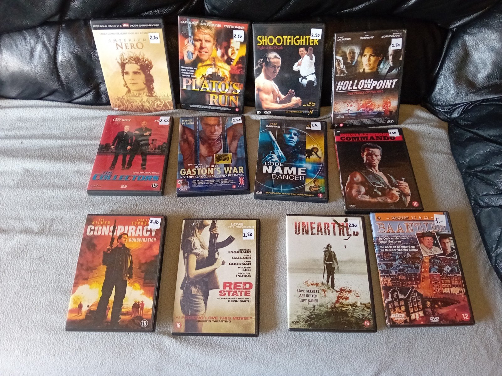 PAKKET 4 DIVERSE 60 DVD'S  IN 1 KOOP OF LOS TE KOOP €1 P. S., Engels, Vanaf 16 jaar, Nederlands, Ophalen of Verzenden