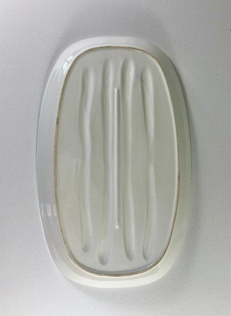 Elchinger Majolica Barbotine asperge serveerschaal, Overige typen, Ophalen of Verzenden, Zo goed als nieuw, Overige materialen