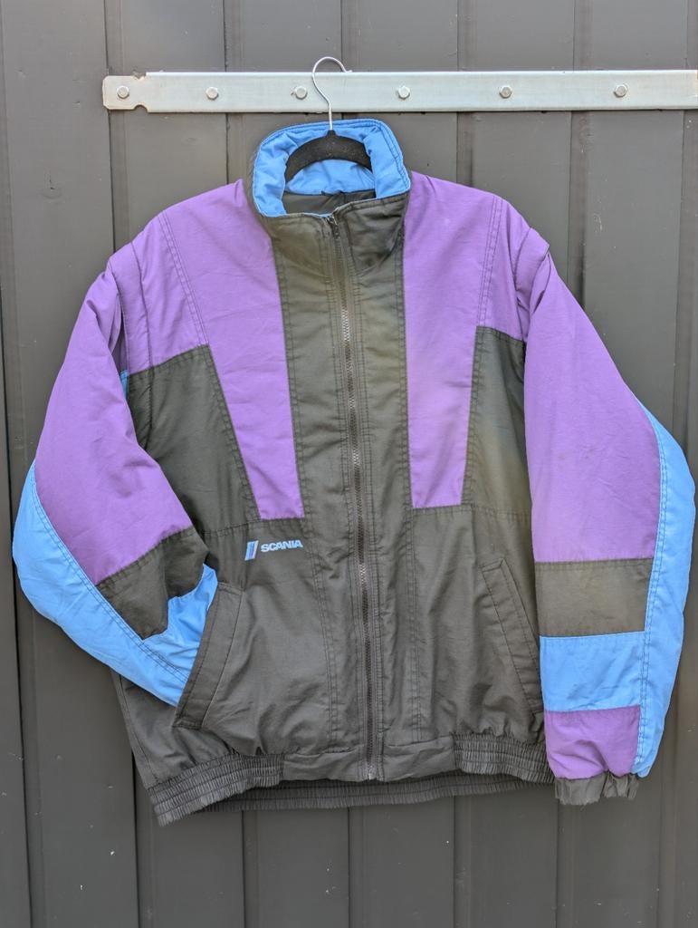 Vintage dressing Scania jas / bodywarmer, Kleding | Heren, Maat 52/54 (L), Blauw, Ophalen of Verzenden, Gedragen