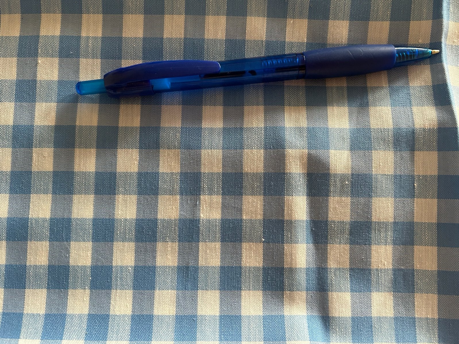 Katoen lichtblauw ruitje lap, Hobby en Vrije tijd, Stoffen en Lappen, Blauw, Ophalen of Verzenden, 30 tot 120 cm, Katoen
