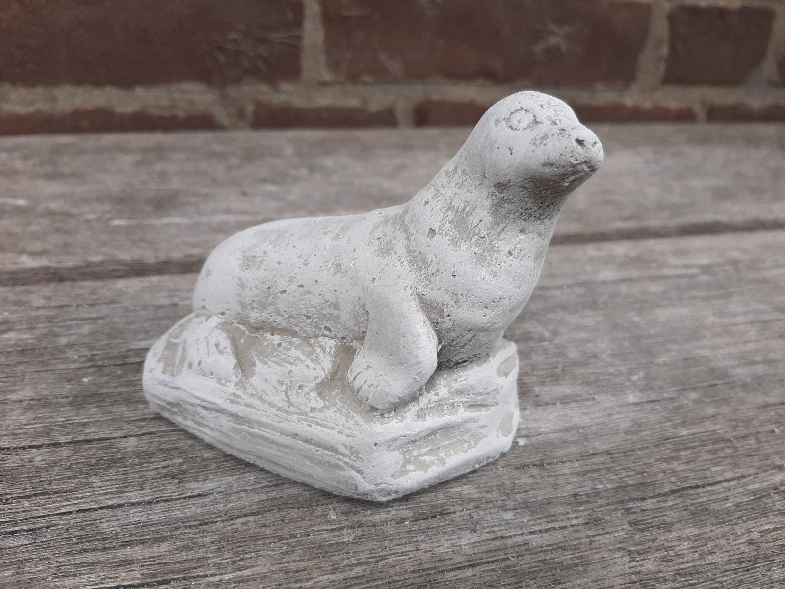 Zeehond betonnen beeld tuinbeeld beton beeldje zeehondje, Ophalen of Verzenden
