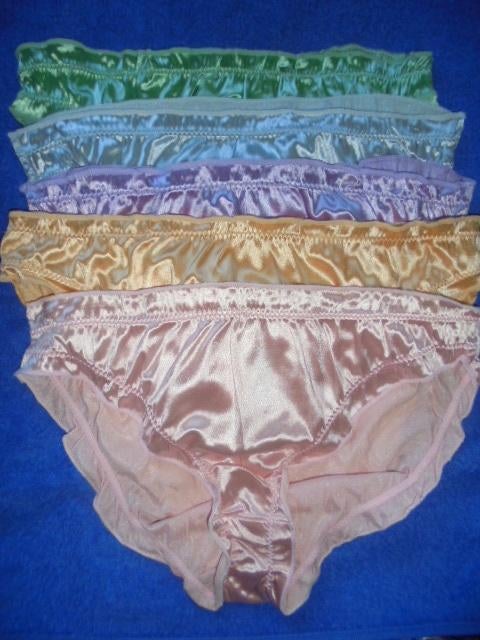 5 satijnen slipjes, Kleding | Dames, Verzenden, Overige kleuren, Slip