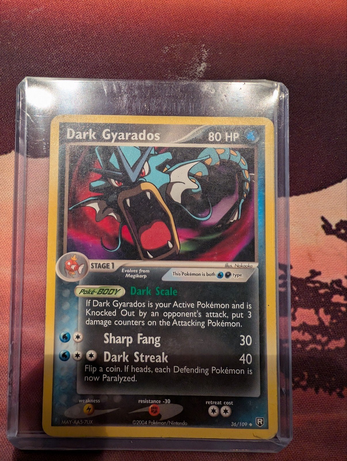 Dark Gyarados Pokémon Kaart  36/109 EX Team Rocket Returns, Ophalen of Verzenden, Gebruikt, Losse kaart, Foil