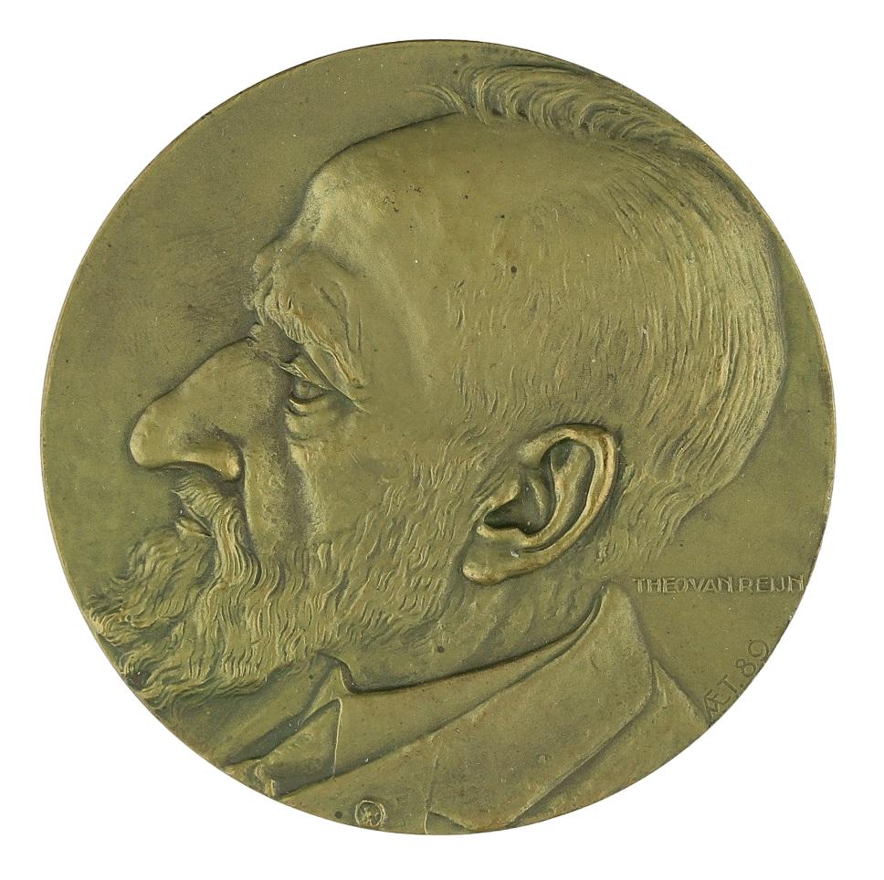 Penning VPK 1935 Theo van Reijn : Cort van der Linden, Verzenden, Brons, Nederland