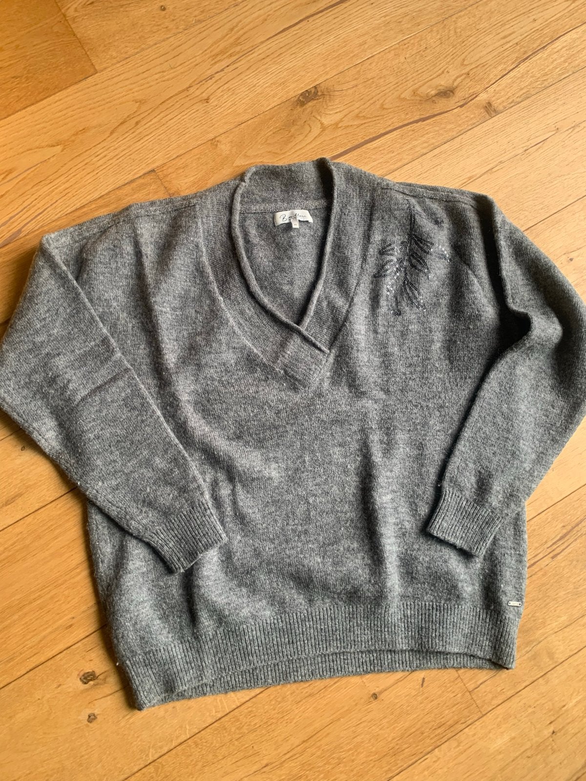 Trui met wol en alpaca, Ophalen of Verzenden, Zo goed als nieuw, Maat 38/40 (M), Grijs