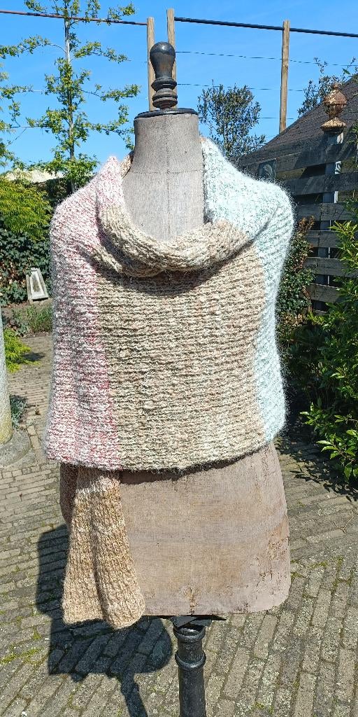 ALPACA wol bouffante omslagdoek sjaal gebreid hypoallergeen, Maat 46/48 (XL) of groter, Nieuw, Ophalen of Verzenden, Sjaal