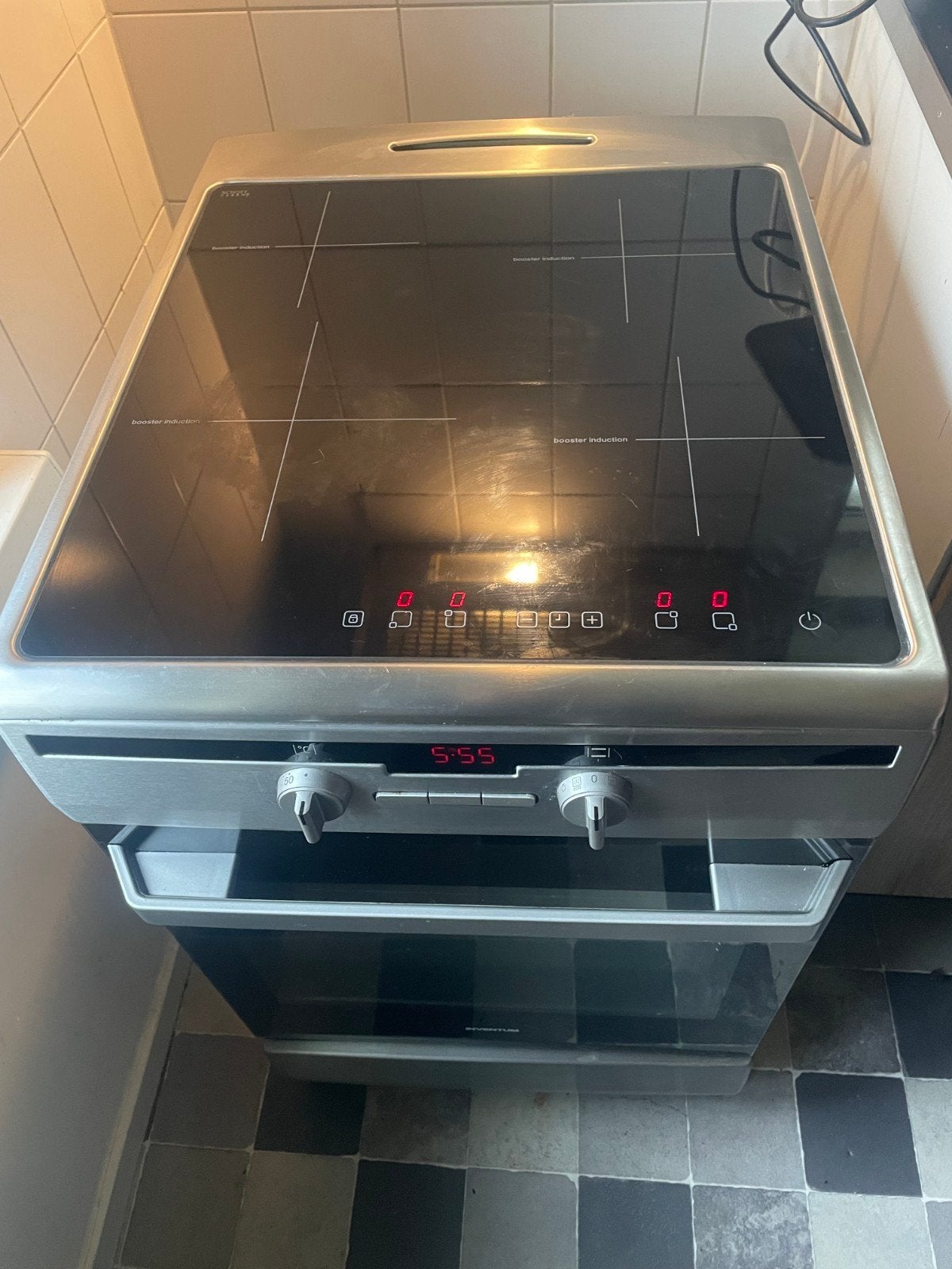 Inventum VFI5042RVS Inductie Fornuis - ZGAN, Witgoed en Apparatuur, Zo goed als nieuw, Inductie, Vrijstaand, 85 tot 90 cm