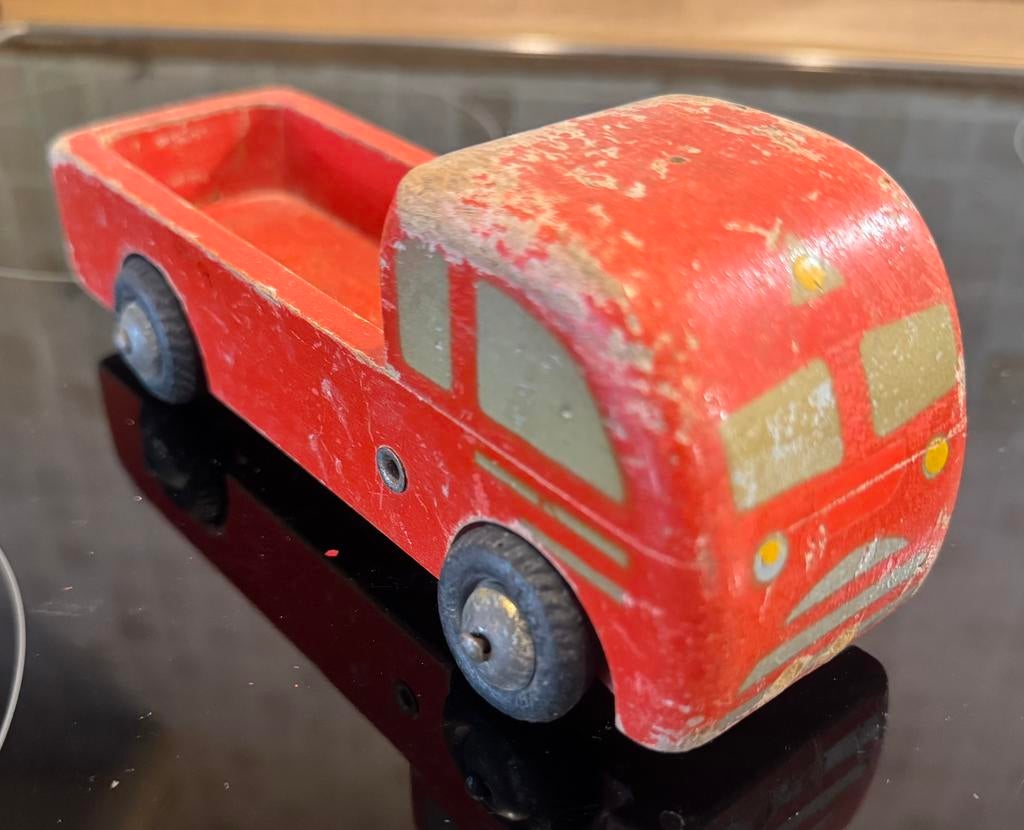 Antieke houten Lego auto pickup nr 625 jaren 50 vintage, Verzenden, Gebruikt, Complete set, Lego