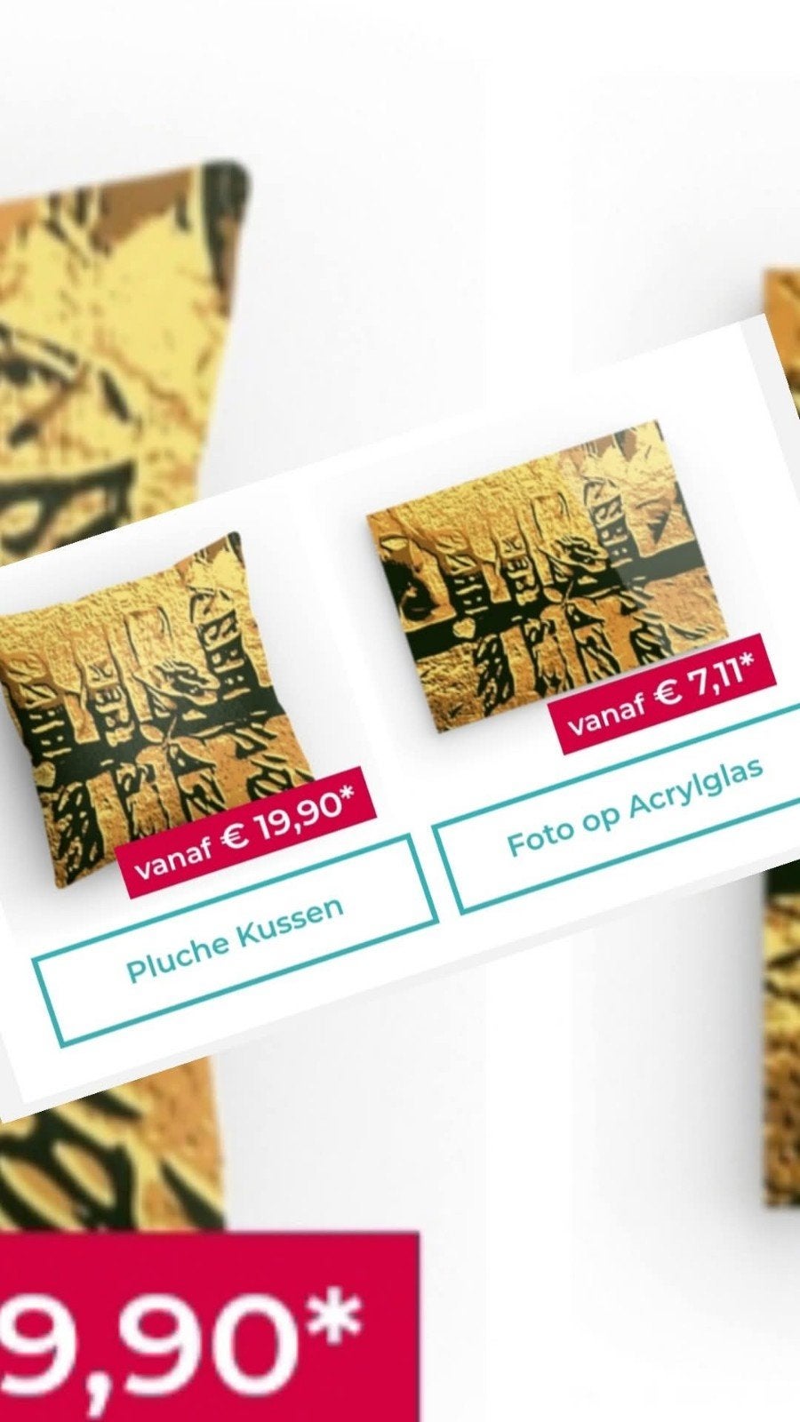 Rbarts schilderijen & kussens van zelfgemaakte JPEG, Ophalen, Meerkleurig, Nieuw, Modern