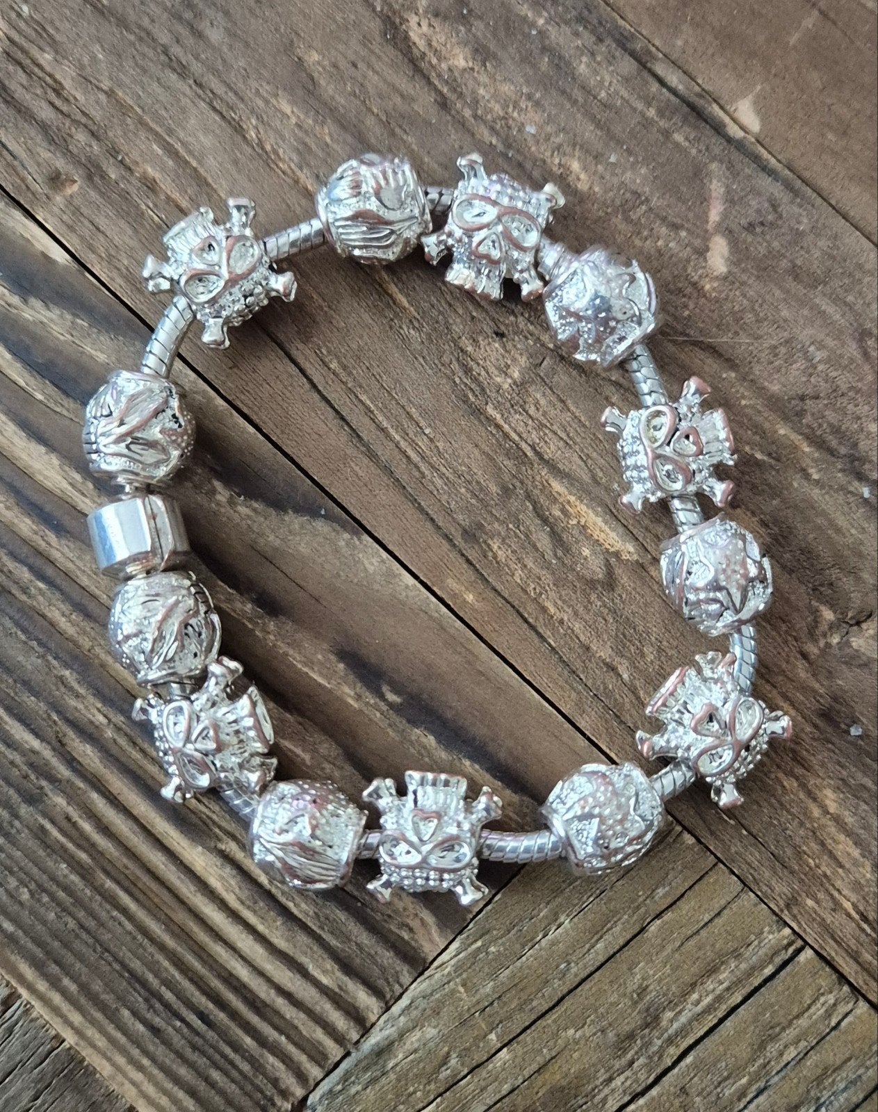 Pandora  armband zilver 925 (20 cm), Ophalen of Verzenden, Zo goed als nieuw, Met bedels of kralen, Zilver