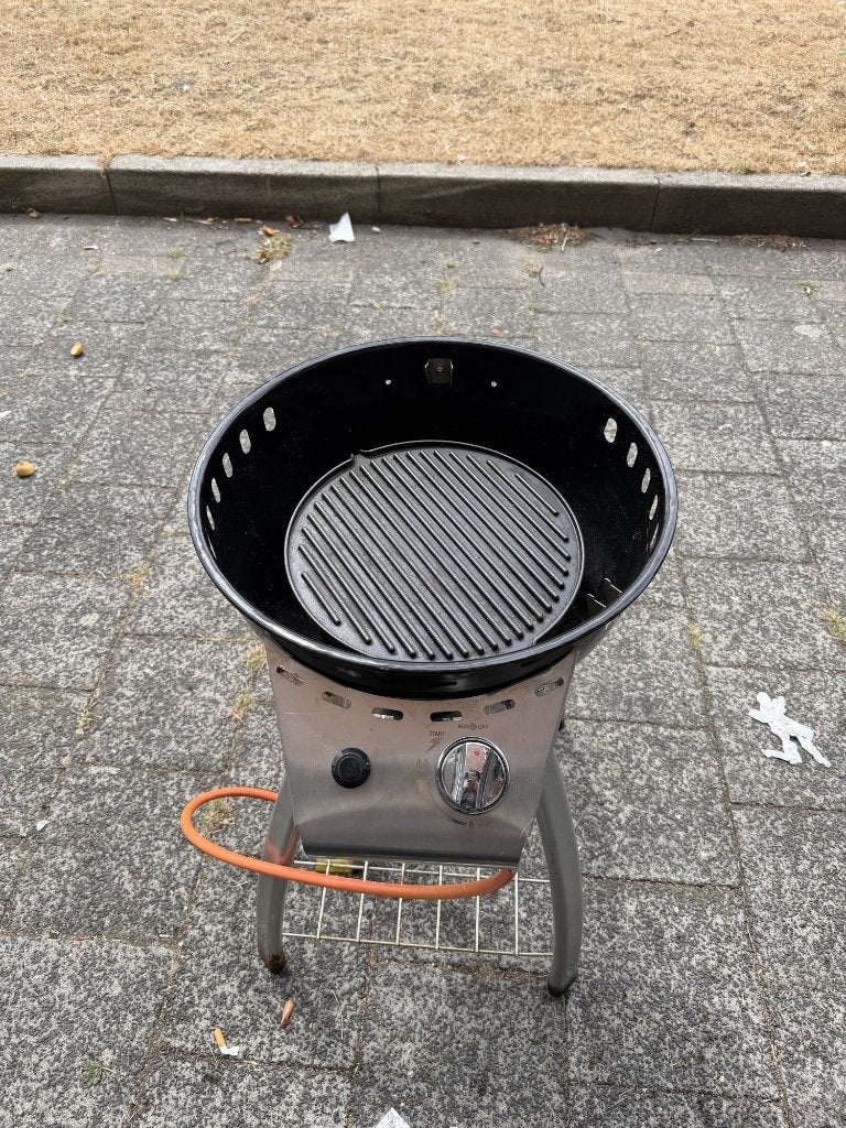 Compacte gasbarbecue met grillplaat, Ophalen of Verzenden, Gebruikt
