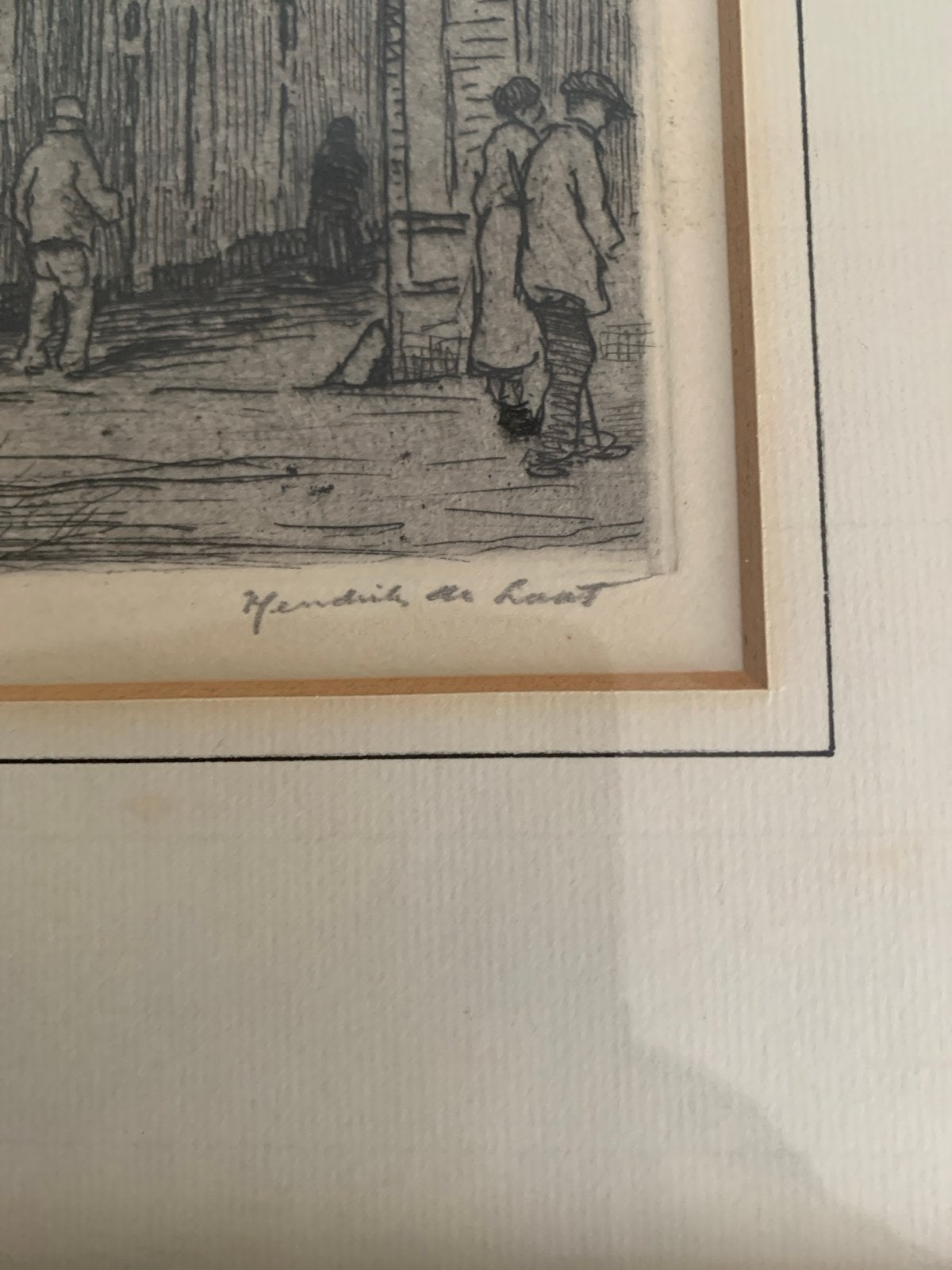 Ets van Hendrik de laat kerktoren van Zaltbommel, Antiek en Kunst, Ophalen, Dagelijks leven, Ets, Gesigneerd