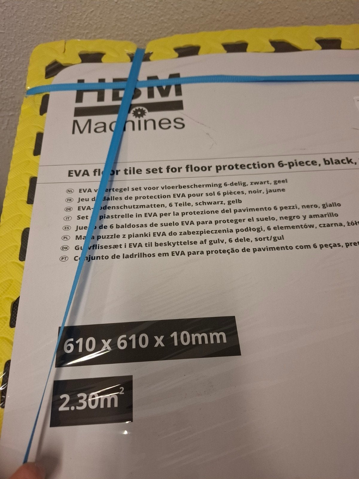 Eva Floor protection 6-piece black, yellow, Doe-het-zelf en Verbouw, Minder dan 4 cm, Overige materialen, Nieuw, Ophalen of Verzenden