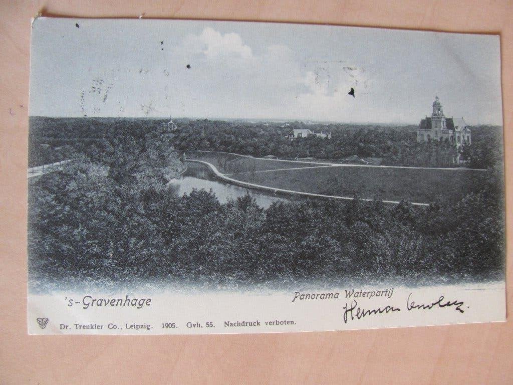 '-Gravenhage 1905 Ingang Waterpartij, Verzamelen, Ophalen of Verzenden, Voor 1920, Gelopen, Zuid-Holland