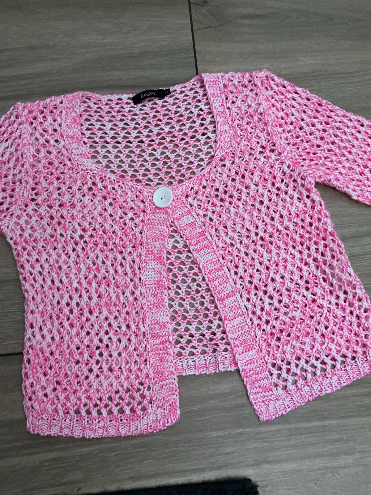 Enjoy gehaakt vest nieuw maat L, Ophalen of Verzenden, Nieuw, Maat 42/44 (L), Roze