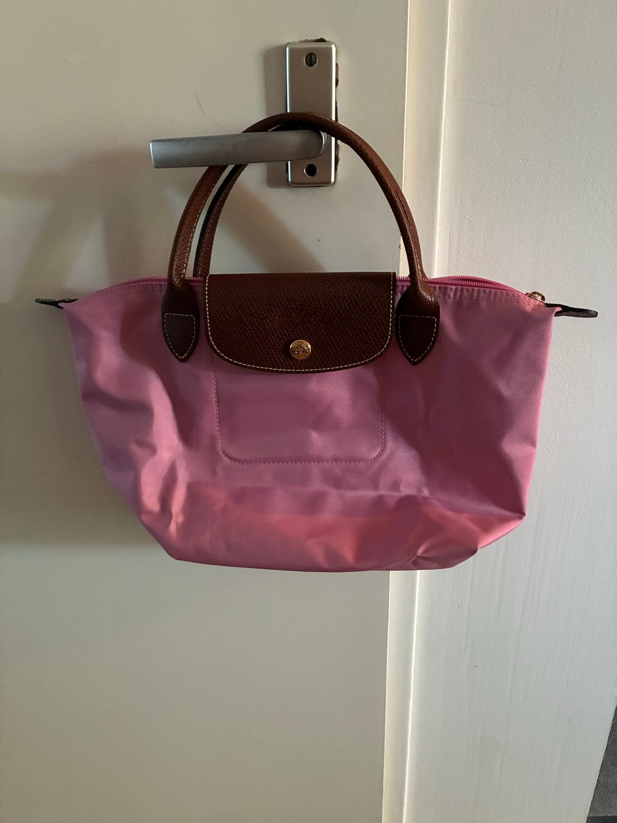Longchamp Le Pliage Handtas Roze, Ophalen, Gebruikt, Roze, Handtas