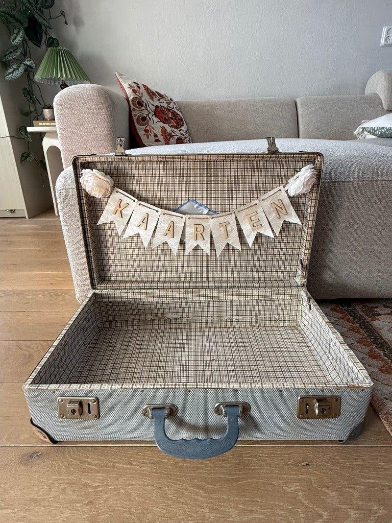 Vintage kaarten koffer, Ophalen of Verzenden, Gebruikt, Versiering, Geboorte of Huwelijk