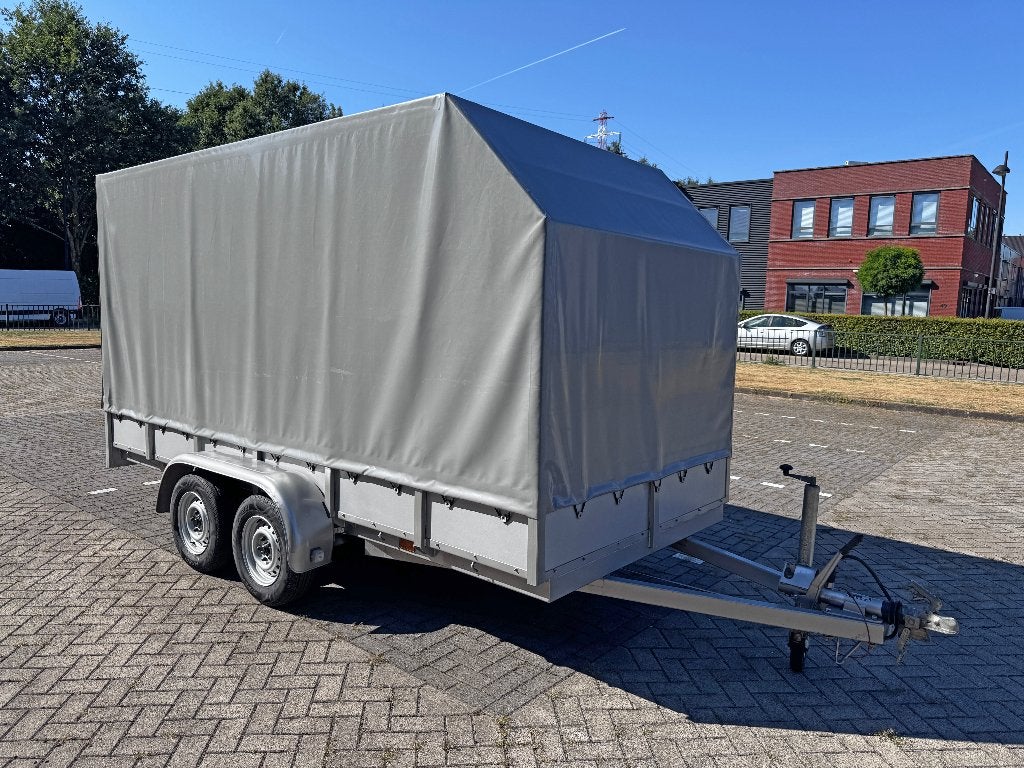 TE KOOP: Zeer mooie ANSSEMS aanhangwagen met huif (13m³), Ophalen, Gebruikt