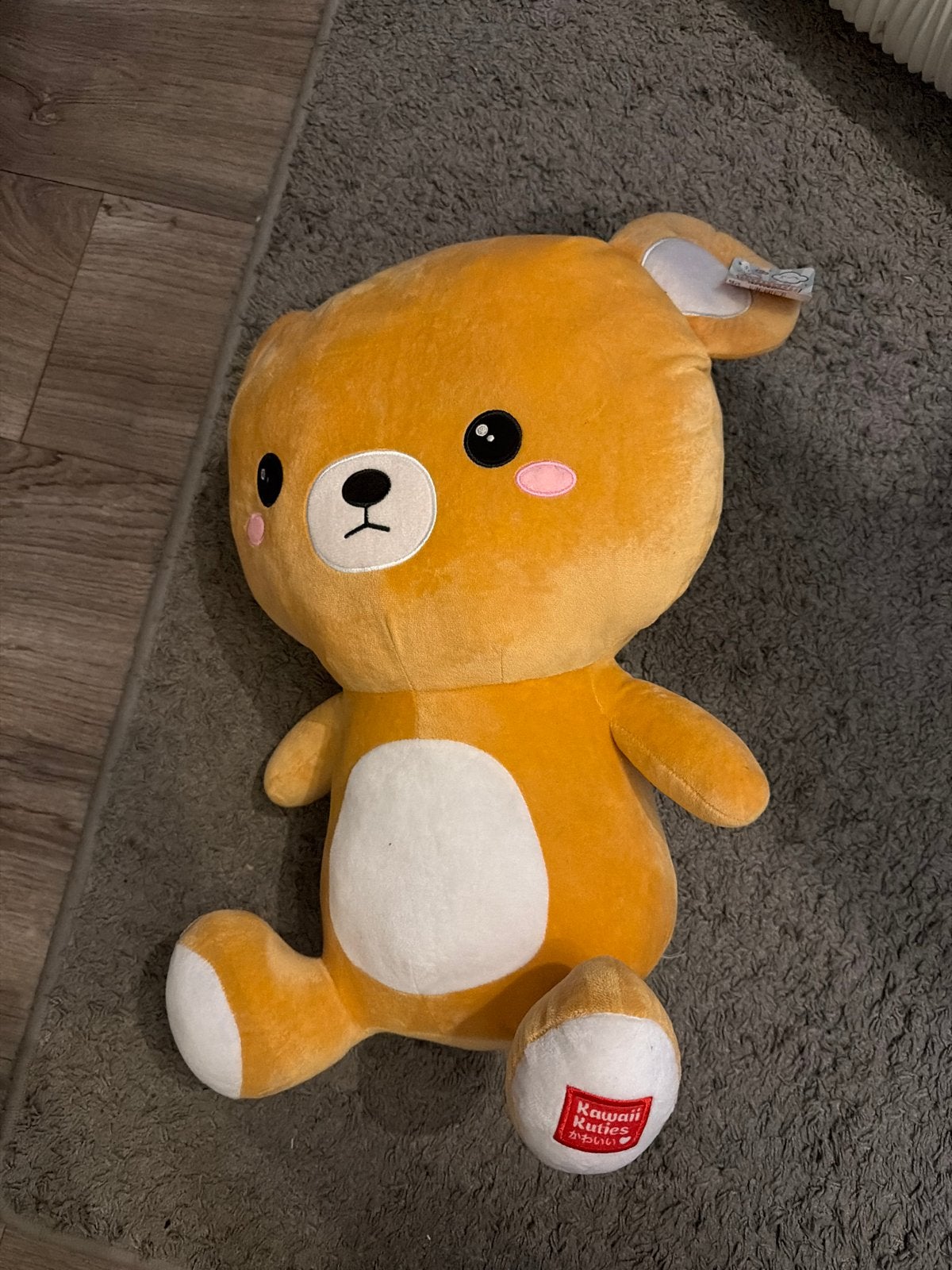 Mega Kawaii Kuties knuffel nieuw met kaartje 65 cm, Oranje, Overige merken, Beer, Nieuw