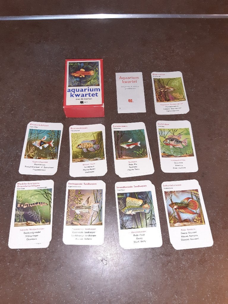 Kwartet aquarium zeer uitmuntende staat vintage, Ophalen of Verzenden, Zo goed als nieuw, Kwartet(ten)