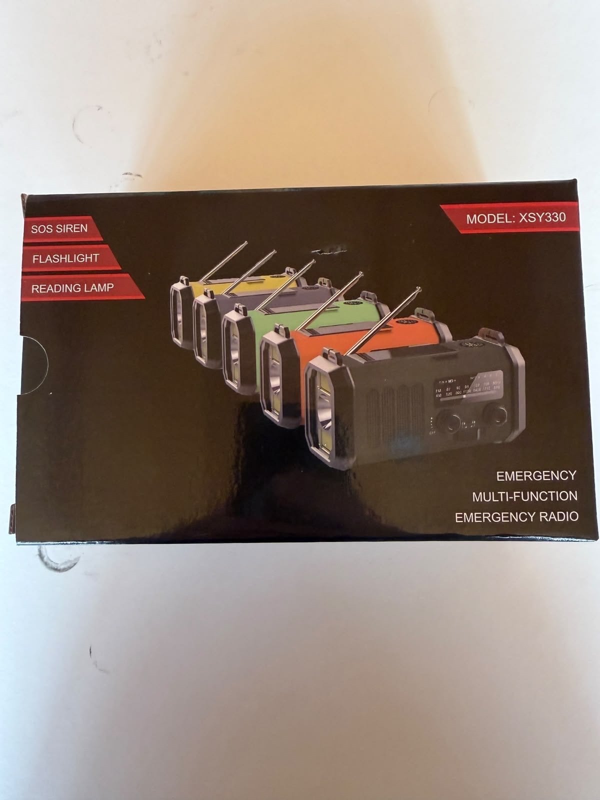 Nieuwe Noodradio XSY330 met zaklamp en SOS-sirene, Ophalen of Verzenden, Nieuw, Wereldontvanger