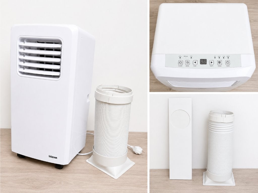 Mobiele airco – 10.500 BTU – incl. raamafdichting & slang, Ophalen, Minder dan 60 m³, Timer, 3 snelheden of meer