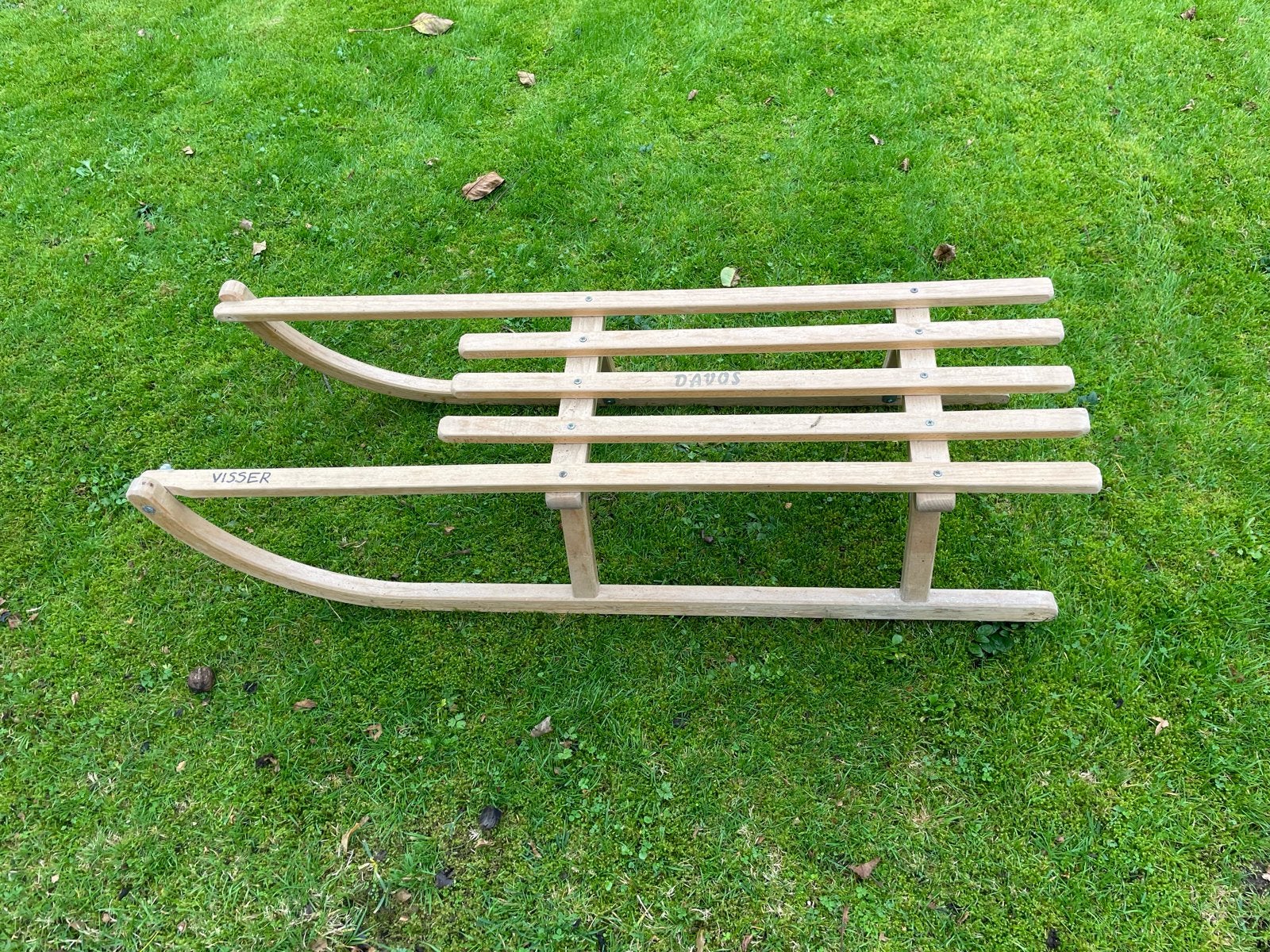 Houten slee - Davos Visser, Kinderen en Baby's, Ophalen, Gebruikt, Hout
