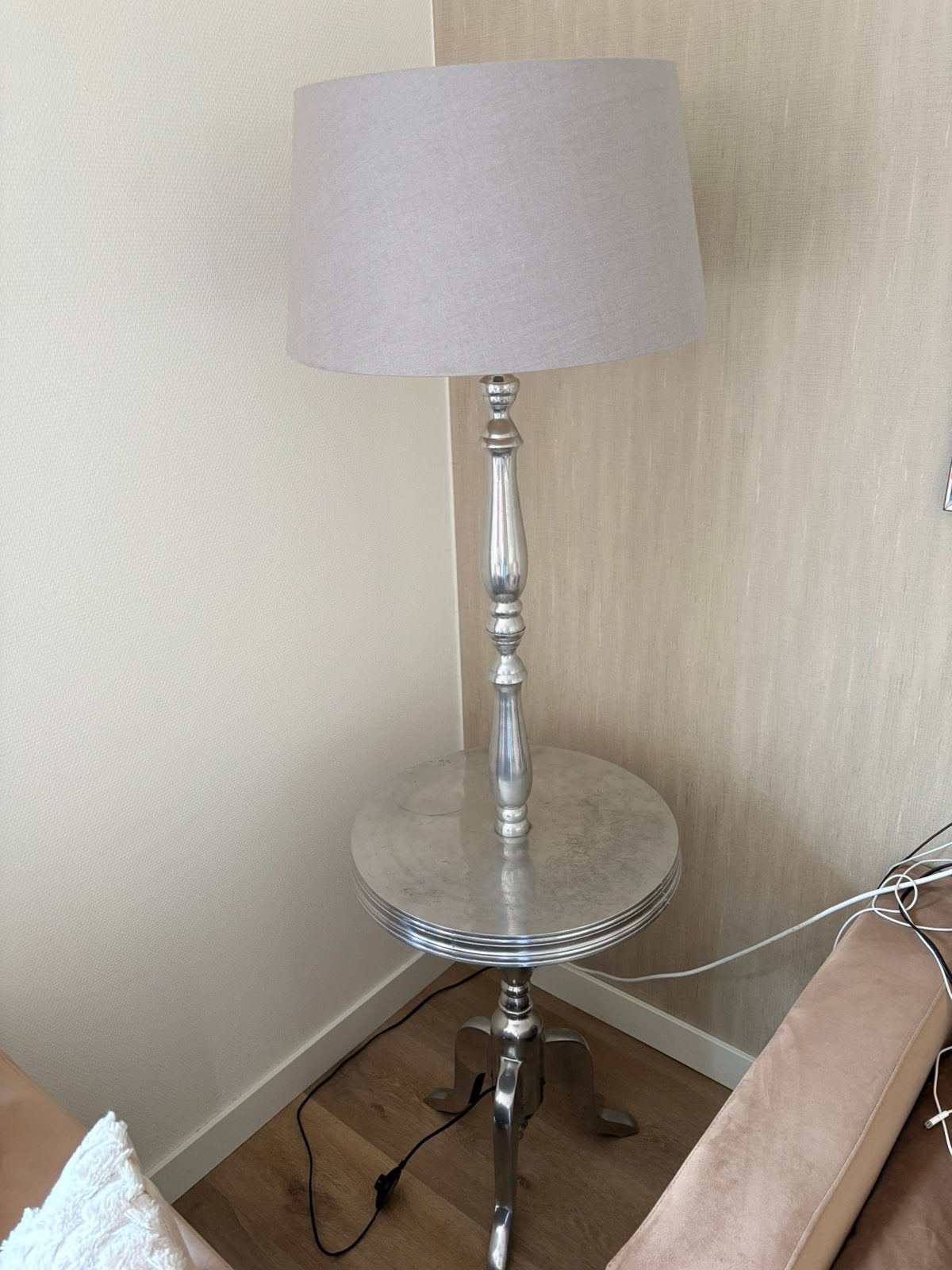 Rivièra Maison vloerlamp / staande schemerlamp, Beige, Ophalen, Zo goed als nieuw, Schemerlamp
