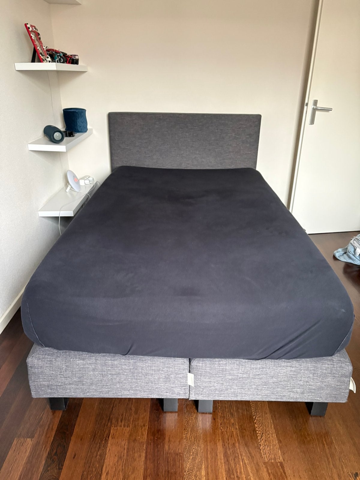 Boxspring bed 120cm met Emma matras, Huis en Inrichting, Slaapkamer | Boxsprings, Ophalen, Zo goed als nieuw, Twijfelaar, 120 cm
