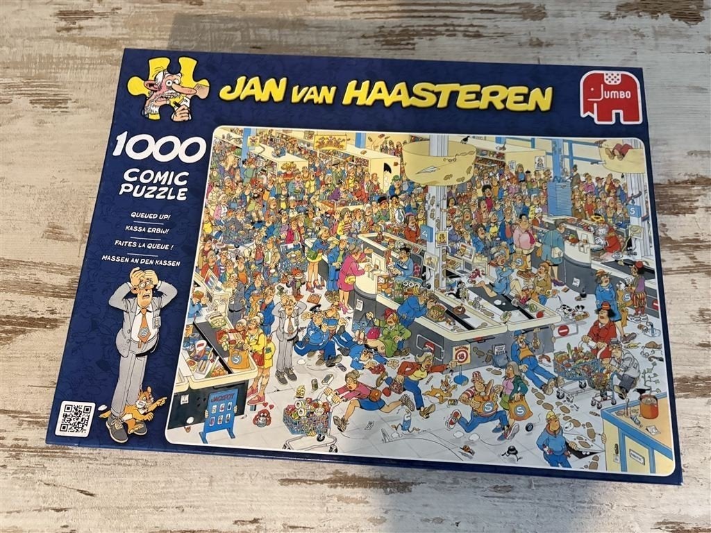 Jan van Haasteren - kassa erbij - 1000 stuks - s2126, Verzenden, 500 t/m 1500 stukjes, Zo goed als nieuw