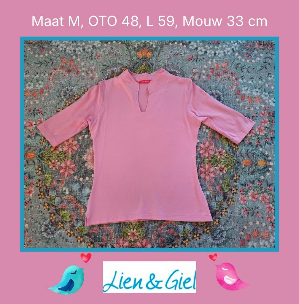 Lien & Giel top Hong Kong roze, maat M, zgan, Maat 38/40 (M), Ophalen of Verzenden, Zo goed als nieuw, Roze