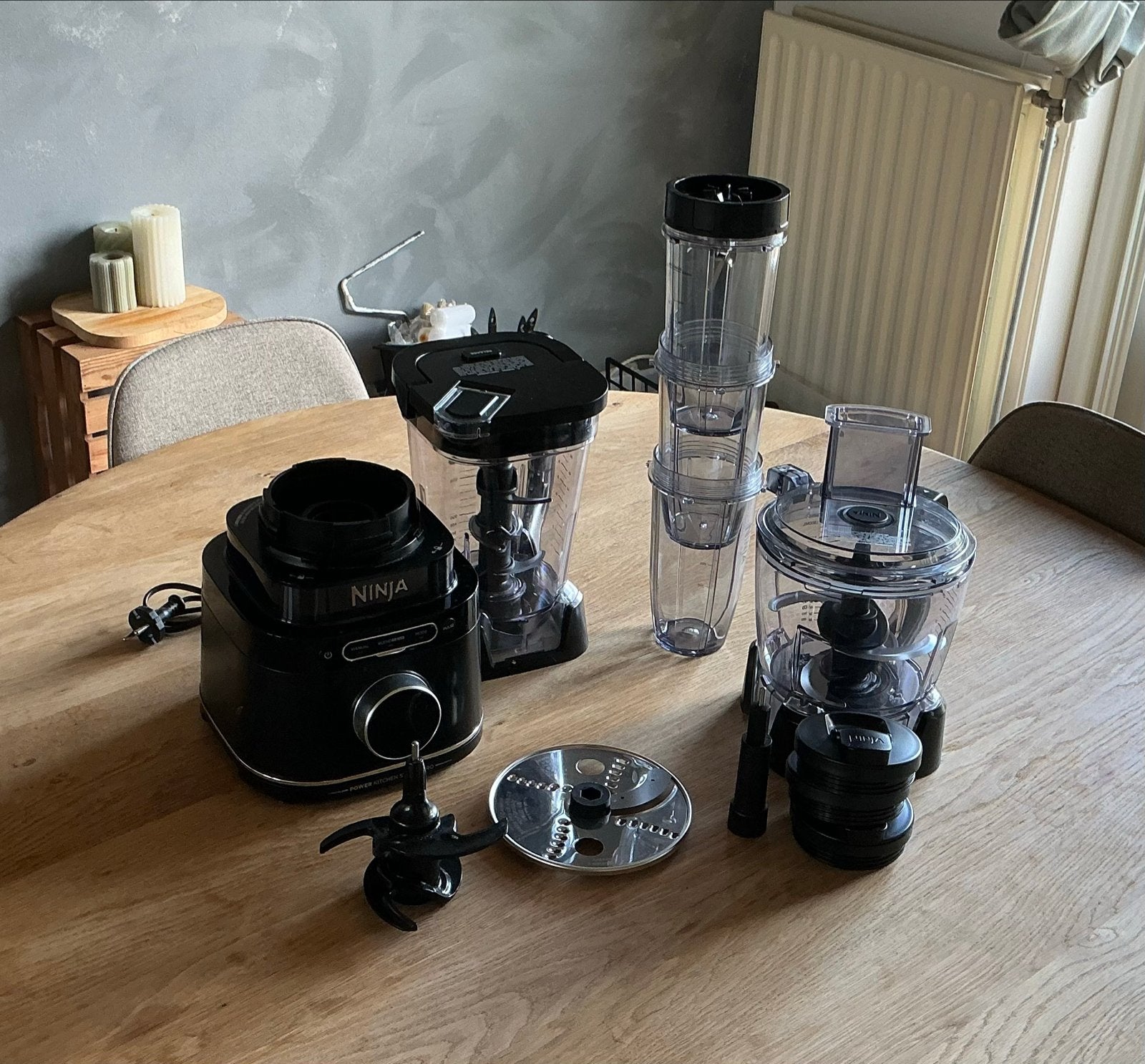 Ninja Food Processor & Blender Set - Zo goed als nieuw, 2 tot 3 liter, Ophalen, Zo goed als nieuw, 3 snelheden of meer