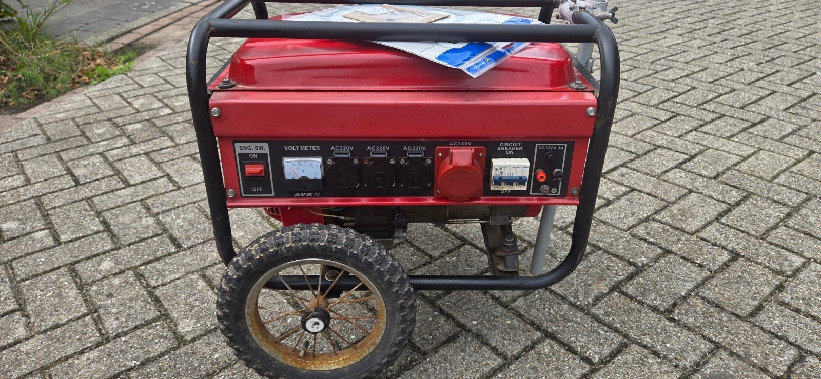 Honda benzine generator GX340, Ophalen, Gebruikt, Benzine, Geluidgedempt