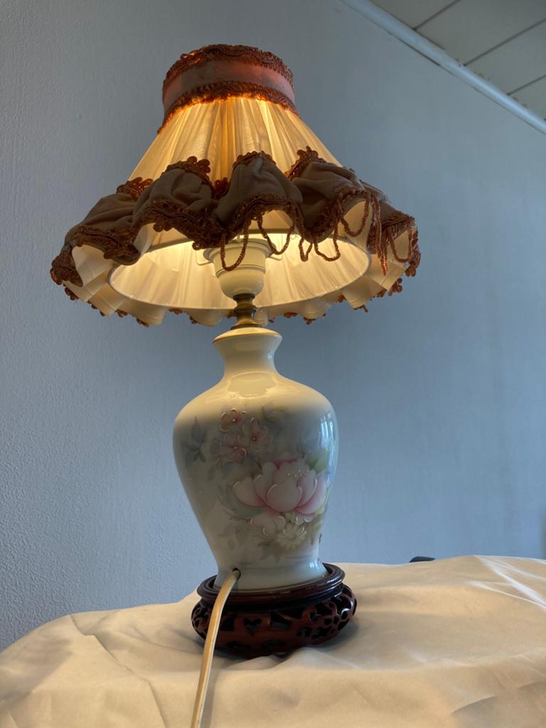 Vintage Limoges France Tafellamp - Handgeschilderd, Ophalen of Verzenden