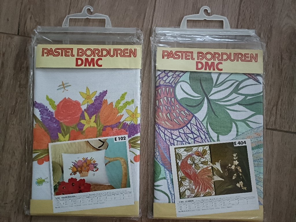 NIEUW!! Origineel vintage pakket Pastel Borduren DMC (BL2), Ophalen of Verzenden, Nieuw, Handborduren, Borduurpakket