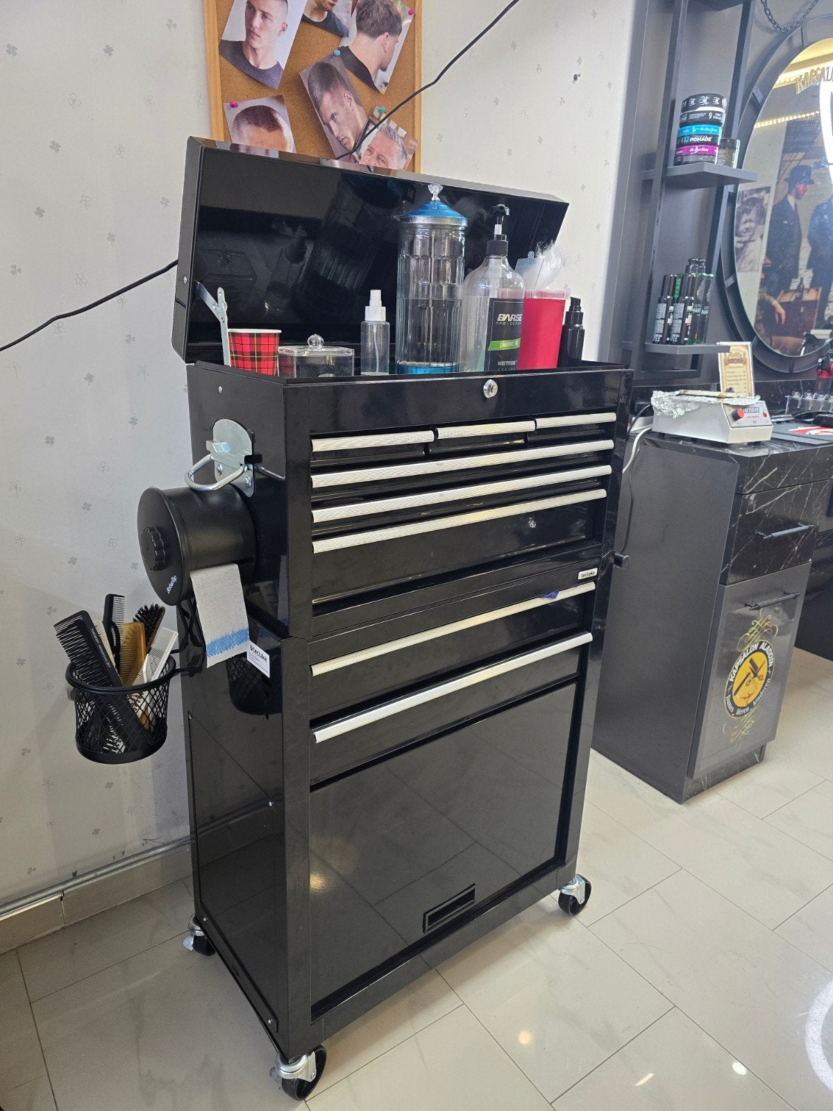 Professionele Gereedschapswagen/Barbier Trolley, Ophalen, Gebruikt