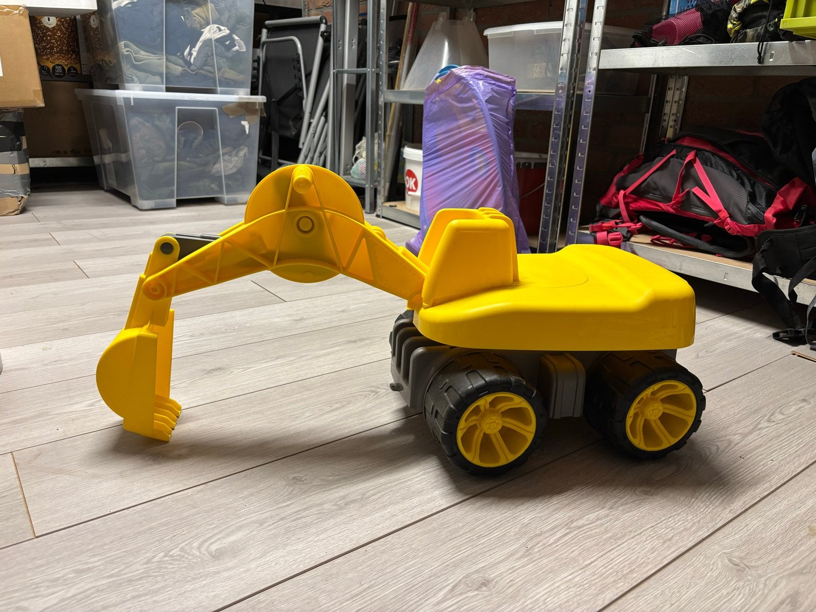 Gele loopgraafmachine voor kinderen, Ophalen, Gebruikt, Loopvoertuig