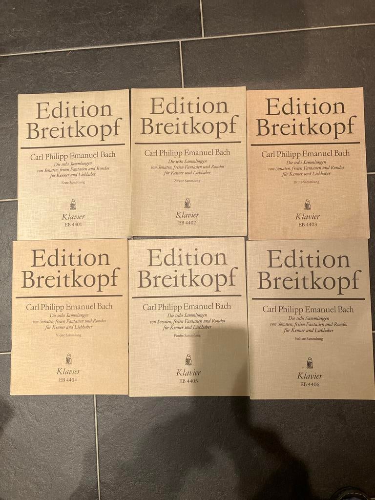 Carl Philipp Emanuel Bach - Zes verzamelingen voor piano, Klassiek, Ophalen of Verzenden, Zo goed als nieuw, Artiest of Componist