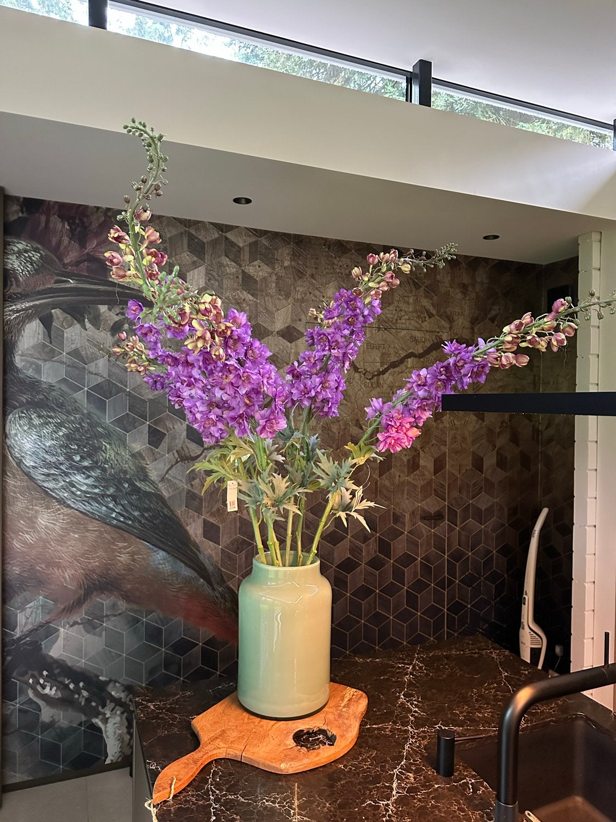 Prachtige paarse zijden bloemen  NIEUW 1,40 lang, 140 cm, Kunstbloem, Ophalen of Verzenden, Paars