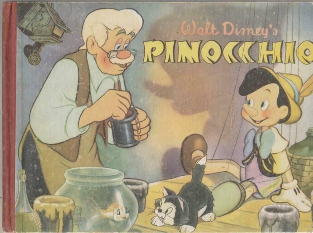 Pinocchio-Walt Disney-Plaatjesalb.1952[Compl alle plaatjes, Antiek en Kunst, Antiek | Boeken en Bijbels, Ophalen of Verzenden