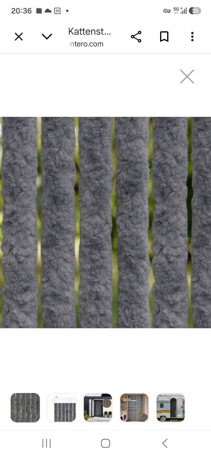 Kattenstaart Vliegengordijn 65x200cm - Grijs, Ophalen of Verzenden