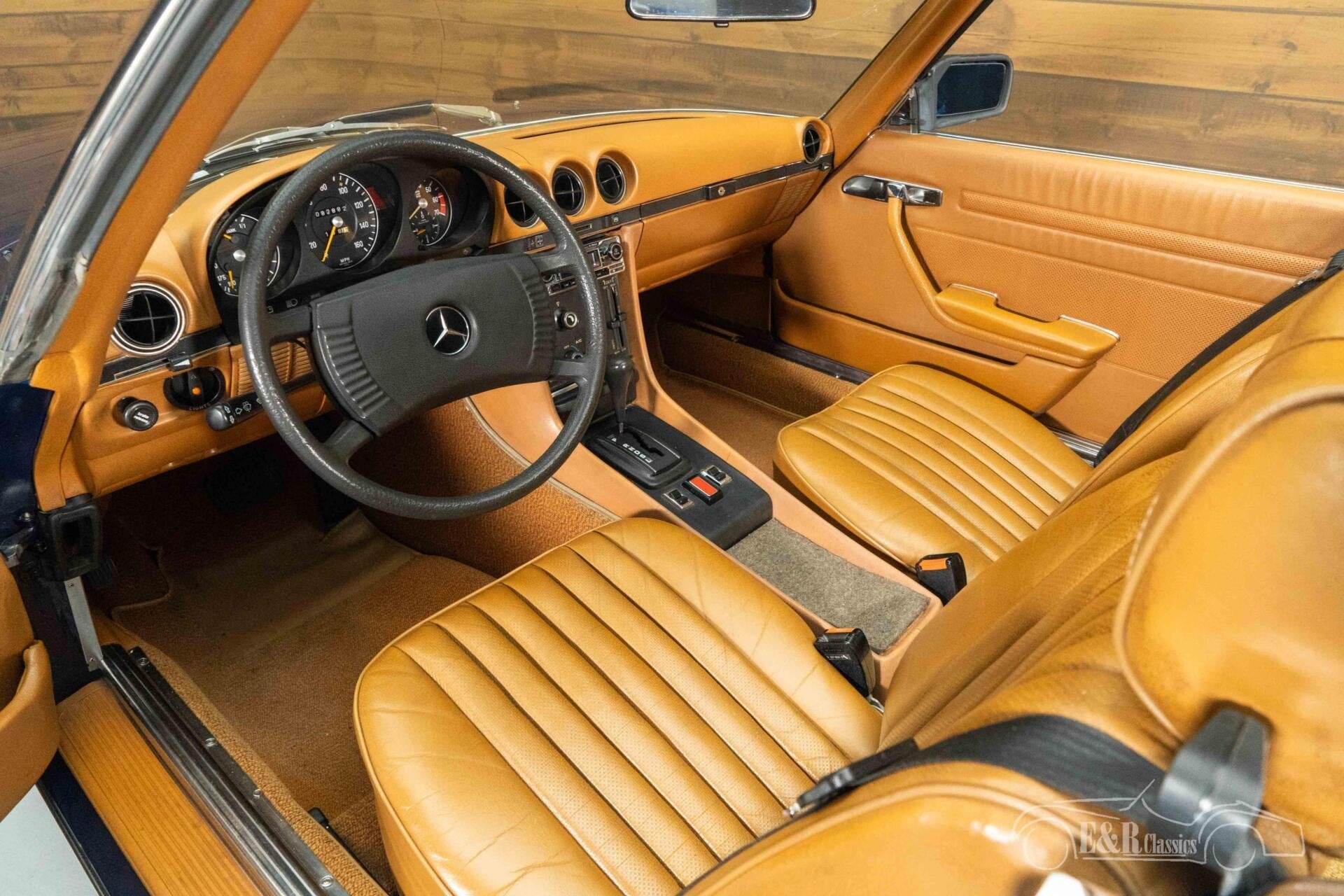 Mercedes 450 SL Cabriolet | 1976, Auto's, Automaat, Achterwielaandrijving, Blauw, 2 stoelen