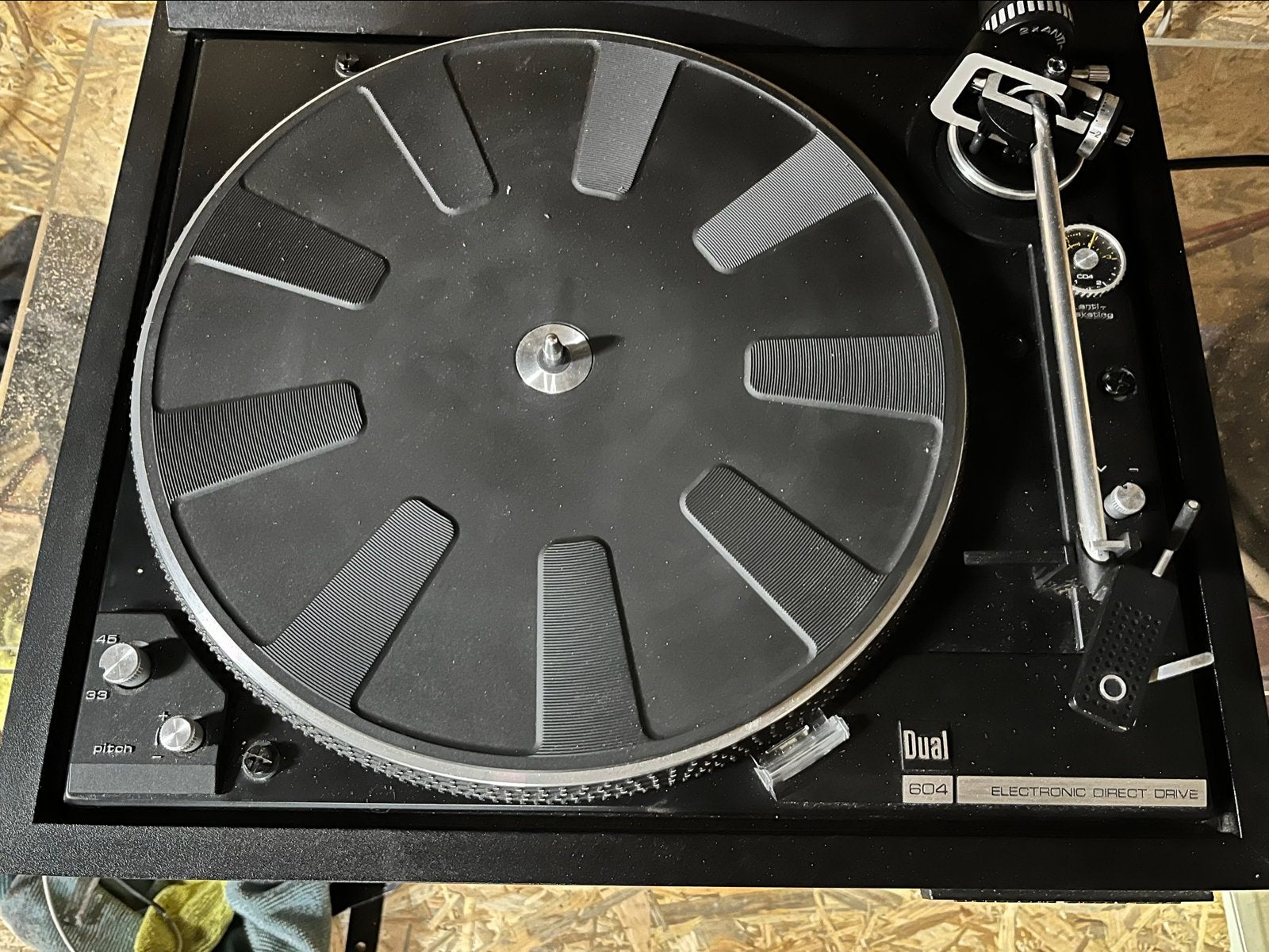 Dual cs 604 Direct Drive Platenspeler, Gebruikt, Pitch-regelaar, Ophalen of Verzenden, Platenspeler