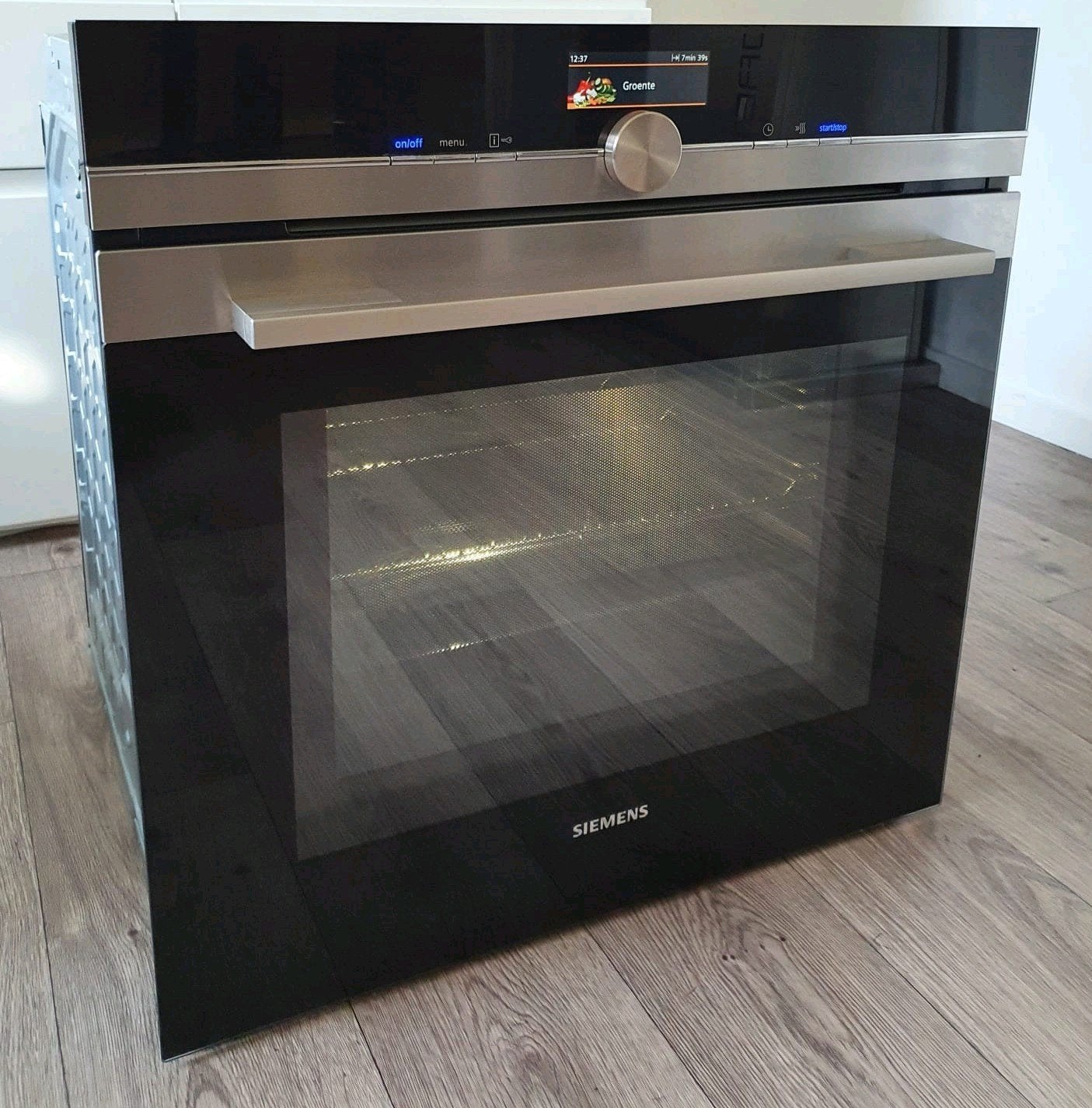 Luxe Siemens XL combi oven/magnetron met zelfreiniging, Ophalen, Combimagnetron, 60 cm of meer, Zo goed als nieuw