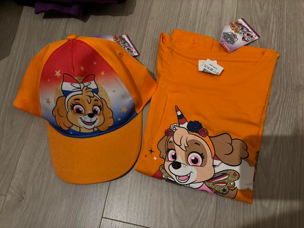 Oranje pet en Tshirt paw patrol, Ophalen of Verzenden, Nieuw, Jongen of Meisje, Shirt of Longsleeve