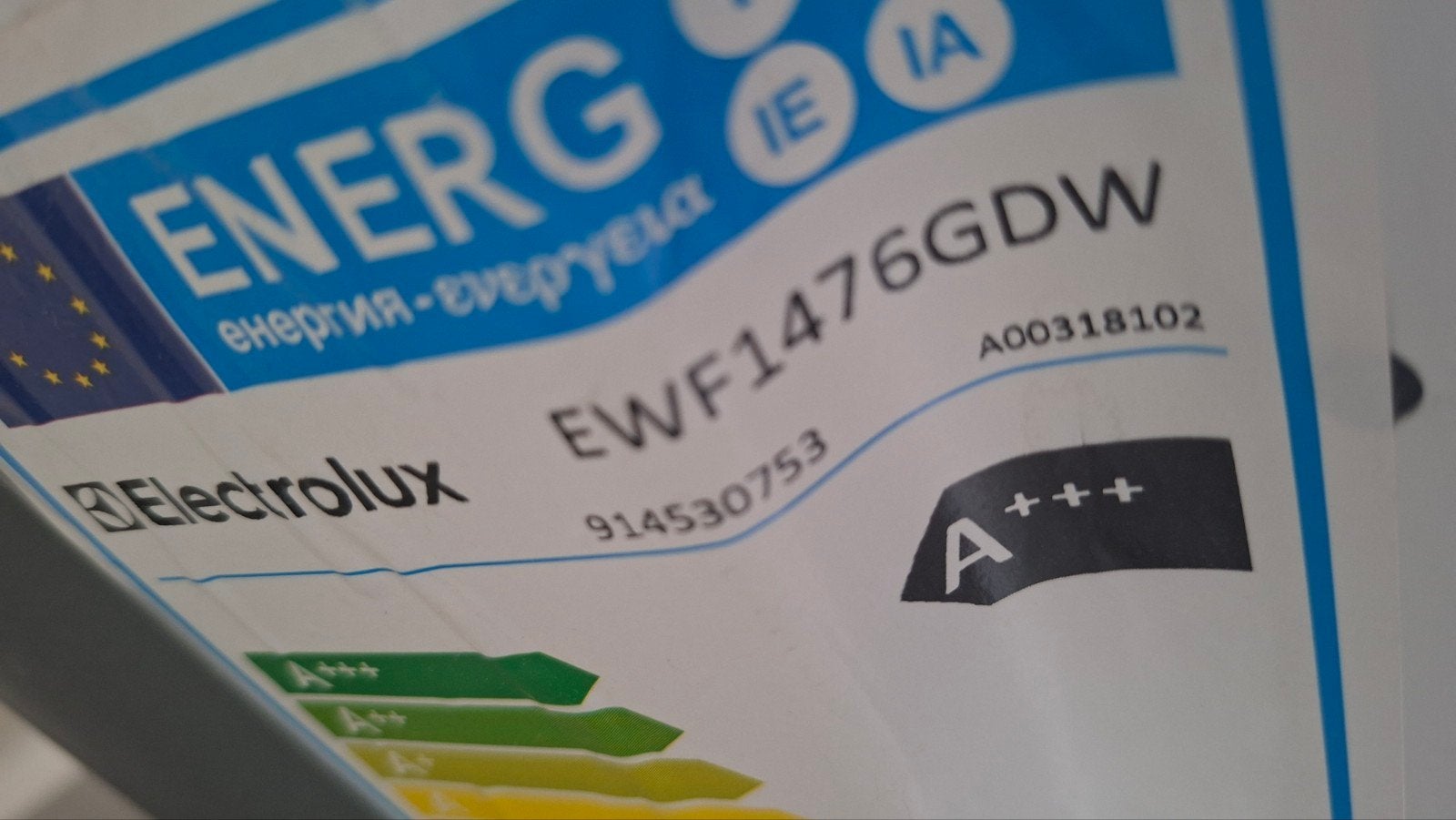 Electrolux EWF1476GDW Wasmachine A+++, Ophalen of Verzenden