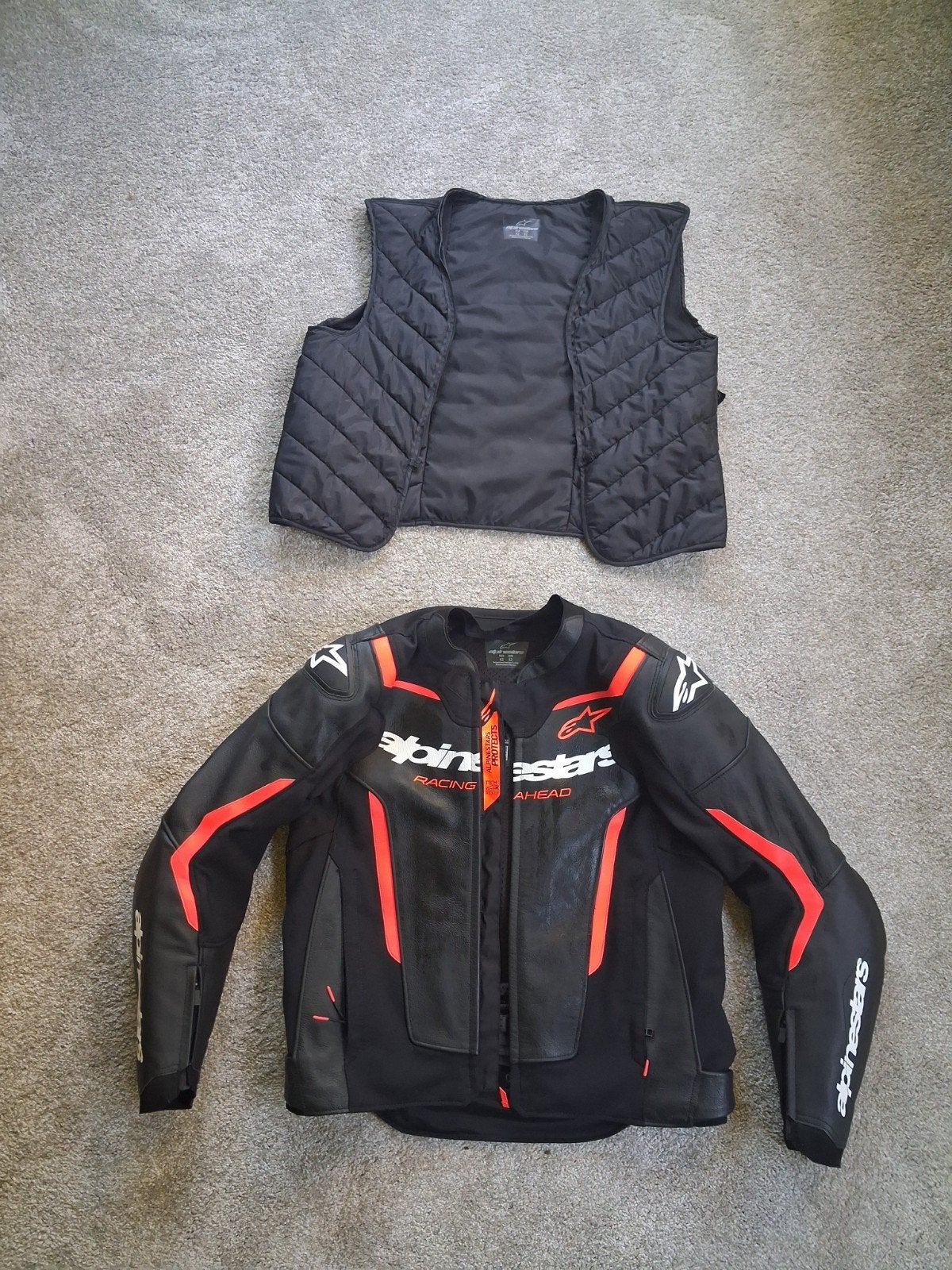 Alpinestars GP Force V2 Leren Motorjas - Zwart/Rood maat 52, Ophalen of Verzenden, Tweedehands, Jas | leer, Alpinestars