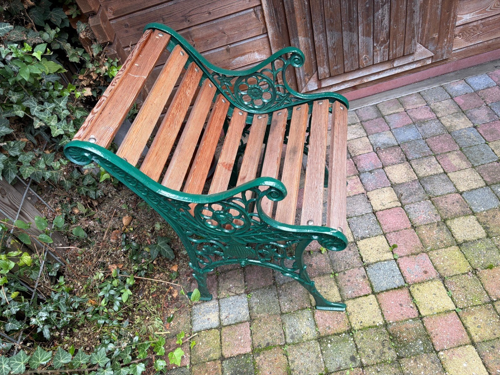 Gietijzer tuinbankje, Ophalen, Gebruikt
