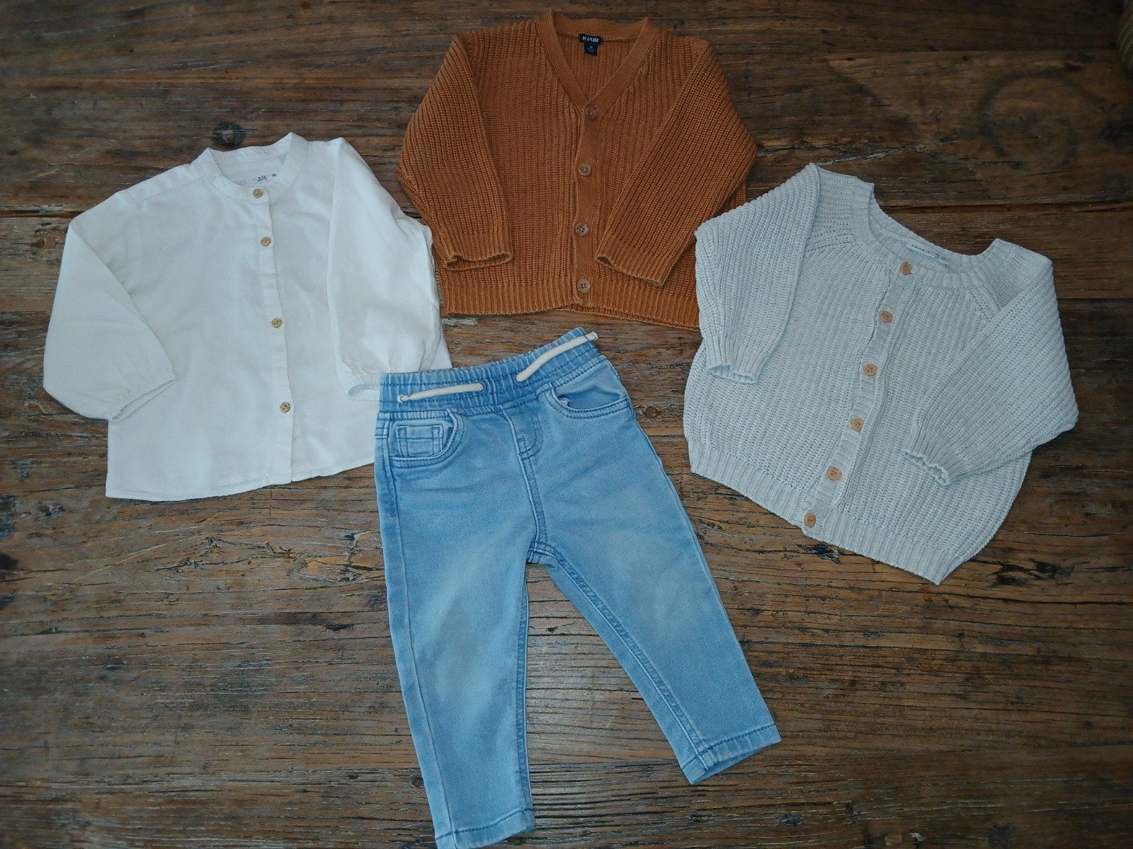 Kledingpakket maat 74-80: 2 vesten, spijkerbroek, blouse, Kinderen en Baby's, Babykleding | Maat 86, Jongetje of Meisje, Ophalen of Verzenden